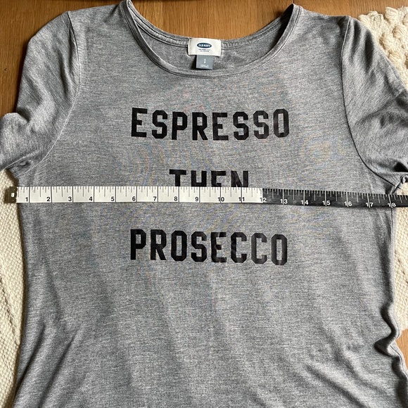 Grey Old Navy Espresso Then Prosecco Graphic Tee - Picture 7 of 11